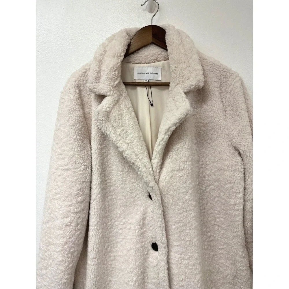 Cupcakes‎ & Cashmere Havana Sherpa Overcoat Cream L